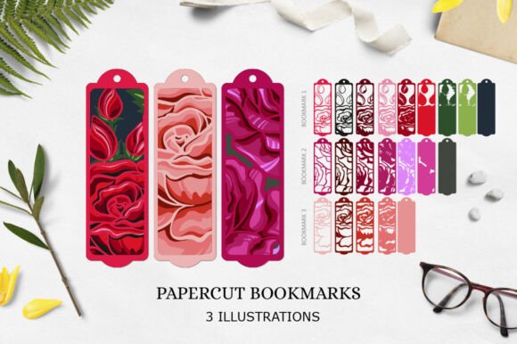 3D SVG Flower Bookmark for Life Events & Celebrations