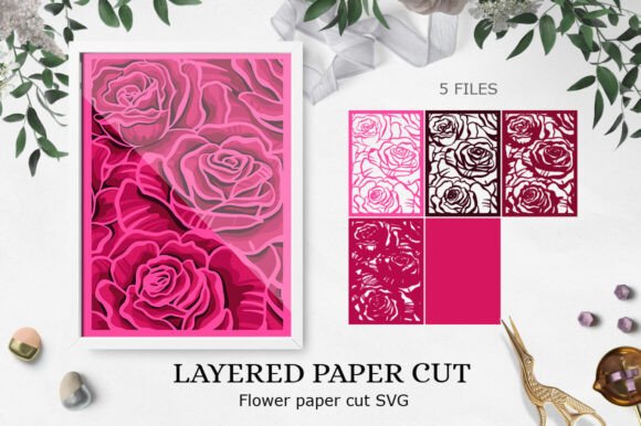 3D SVG Paper Flowers: Beautiful Roses Layered Paper Cut Review
