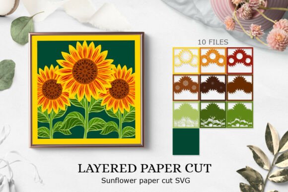 3D SVG Sunflower Design for Digital Sellers
