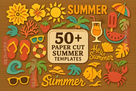 50 Summer Paper Cut SVG Mega Bundle Review for Real Embroidery Projects