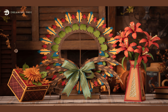 Autumn Accents 3D SVG for Fall Branding Projects