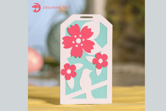 Blossom Tag 3D SVG: A Floral Design Asset for Local Business Branding