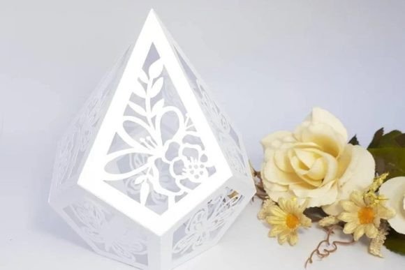 Butterfly and Roses Candy Holder Centerpiece – 3D SVG for Table Decorations
