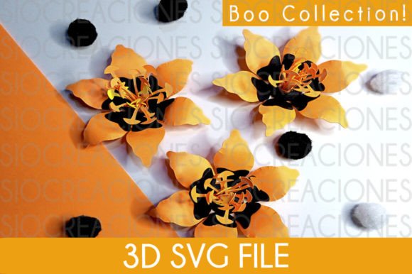 Flower Halloween 3D SVG Cut File for Festive Branding