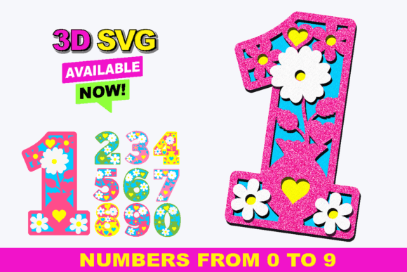 Flowers Numbers 3D SVG: A Designerβs Perspective