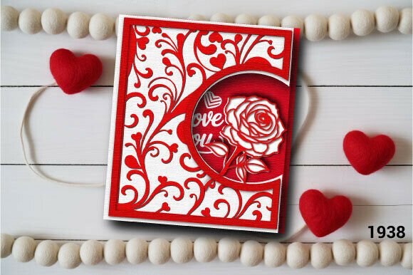 I Love You Valentine Gift SVG Layer 1938 – A Romantic Design Asset for Valentine’s Day Projects