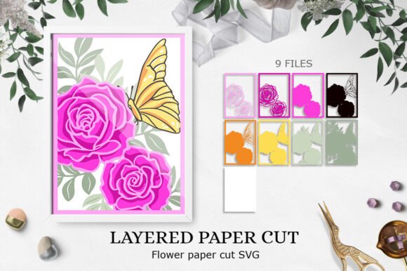 Layered Paper Cut Flowers and Butterfly Review for Real Projects