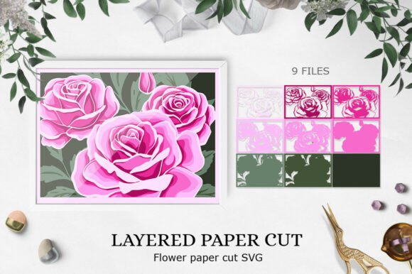 Paper Cut Flower Papercut: A 3D SVG Floral Asset for Modern Branding
