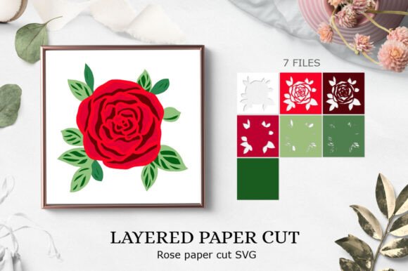 Rose Lightbox Template Design: A 3D SVG for Flower-Loving Crafters