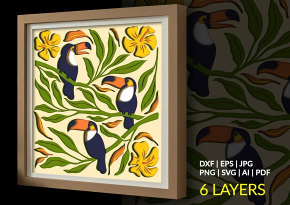 Tropical Toucan and Hibiscus Shadow Box Review for Real Projects